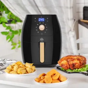 HOMCOM Air Fryer 1700W 5.5L with Digital Display Adjustable Temperature