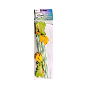 Tinkerbell Disposable Straws (Pack of 6) Green/Yellow (One Size)