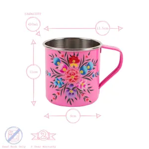 BillyCan - Camping Mug - 450ml  - Raspberry Pansy