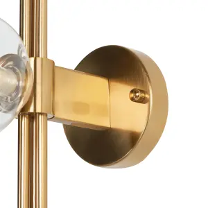 Beliani Glam 3 Light Wall Lamp Gold TULIJA