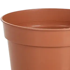 50 x 7.5L Round Terracotta Plant Pots For Growing Garden Plant & Herb Outdoor Growers