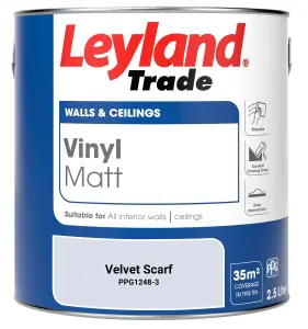 Leyland Trade Vinyl Matt Walls & Ceilings Emulsion Paint Velvet Scarf (PPG1248-3) 2.5L