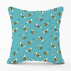 Hand Drawn Busy Bees Cushions 45cm x 45cm