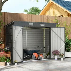 Garden Storage Shed Grey