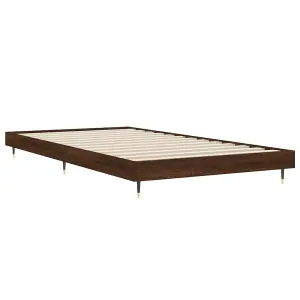 Berkfield Bed Frame Brown Oak 90x190 cm 3FT Single Engineered Wood