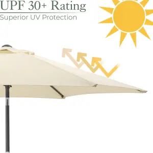 2.7m Crank and Tilt Parasol - Cream