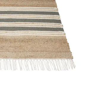 Jute Area Rug 160 x 230 cm Beige and Grey MIRZA