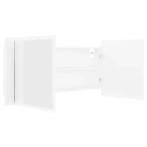 Berkfield LED Bathroom Mirror Cabinet White 100x12x45 cm