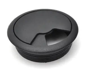 Round Plastic Grommet For Desk Table Cable Tidy Wire Cover 80 mm Black