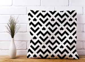 Black And White Abstract Pattern Cushions 45cm x 45cm