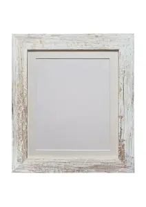 Metro Distressed White Frame with Ivory Mount A4 Image Size 9 x 6