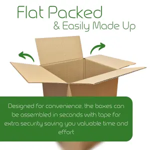 Tall Strong Double Wall Extra Large Cardboard Boxes 18" x 18" x 24" Storage Packing Moving House Sturdy Shipping Boxes, Pack of 10