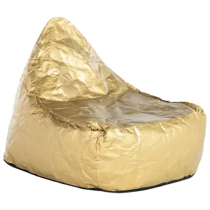 Beliani Modern Bean Bag Gold DROP