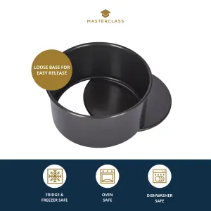 MasterClass Non-Stick 15cm Loose Base Deep Cake Pan Grey