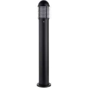 2 PACK Outdoor Bollard Post Light - 60W E27 GLS - 1000mm Height - Matt Black