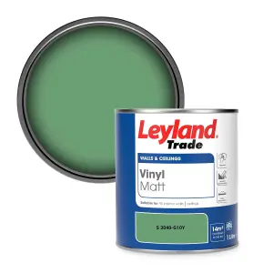 Leyland Trade Vinyl Matt Walls & Ceilings Emulsion Paint (S 3040-G10Y) 1L