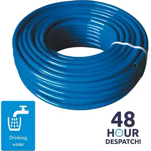 Fresh Food Safe Drinking Water Hose Pipe Caravan Motorhome Boat Blue 10mm 3/8" 10 metres