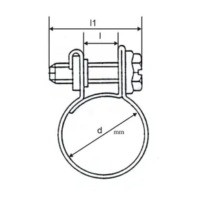 10 x Mini Hose Clamps Stainless Steel Clips for Air Fuel Water Coolant Breather ( 14 - 16mm )