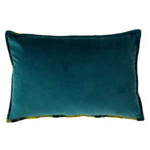 Paoletti Delano Velvet Jacquard Feather Rich Cushion