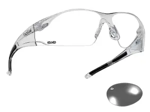 Bolle RUSHDPI Rush Spectacles PC Frame Black Temples With HD Hydrophobic Lens