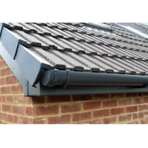 4 x Anthracite Grey Half Round Fascia Gutter Brackets, Freeflow 112mm Systems