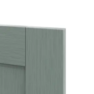 GoodHome Alpinia Matt green wood effect Shaker Tall appliance Cabinet door (W)600mm (H)723mm (T)18mm