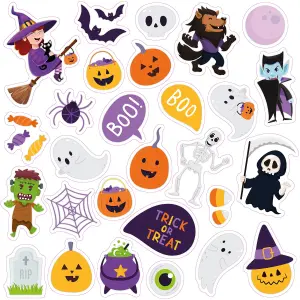 Spooky Creatures Cute Halloween Gel Clings