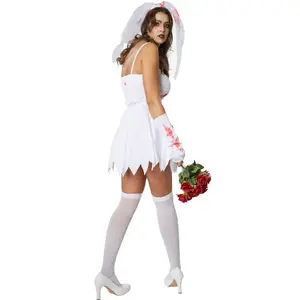 Spooky Bride - Halloween fancy dress costume for women - white XL