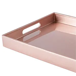 Argon Tableware Plastic Tray (Set of 6) Rose Gold