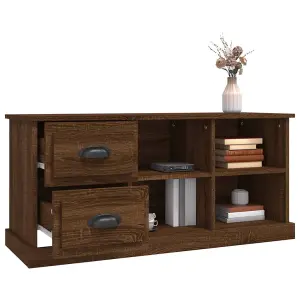 Berkfield TV Cabinet Brown Oak 102x35.5x47.5 cm Engineered Wood