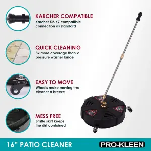 ProKleen Pressure Washer Surface Patio Cleaner Attachment 16" Karcher Compatible