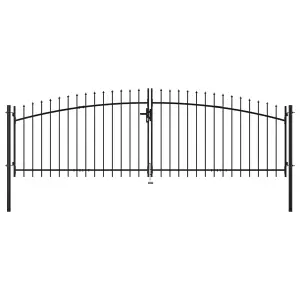 Berkfield Double Door Fence Gate with Spear Top 400x200 cm