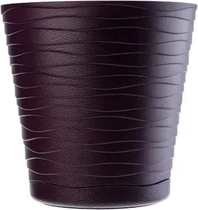 Plant Pot Flowerpot Wave Plastic Crystal Modern Decorative Plum 21cm