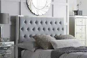 Birlea Chelsea King Bed In Grey Fabric