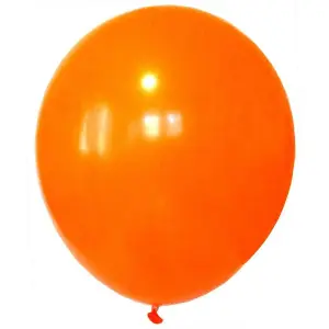 Globos Latex Plain Balloons (Pack of 10) Orange (One Size)