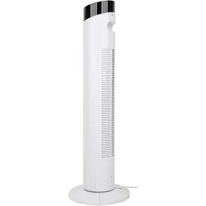 Mylek Tower Fan 34 Inch Cooling Cold Air Stand Fan Remote Control Oscillation and Timer White