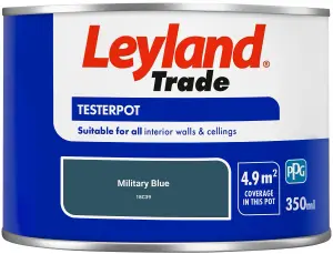 Leyland Trade Vinyl Matt Walls & Ceilings Emulsion Paint Military Blue (18C39) 350ml Tester