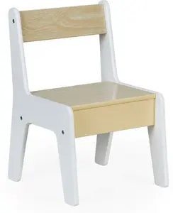 Dunelm Kids Noa Table And Chairs Set, White Natural, Wood