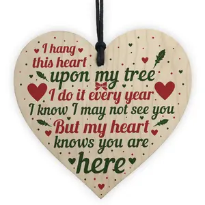 Red Ocean Christmas Tree Memorial Mum Nan Grandma Dad Grandad Ornament Decoration Plaque Gift