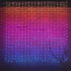 ValueLights Smart RGBIC Neon Curtain Lights, DIY Customisable WiFi Colour Changing Backdrop Light with Music Sync and App Control