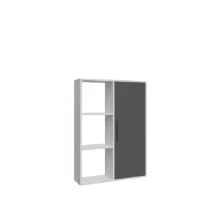 Decorotika Patrick 3 Shelves and a Cabinet Bookcase