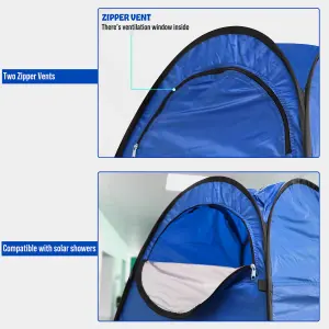 Pop-Up Privacy Tent Portable Outdoor Camping Shower Toilet Changing Room Hiking Blue