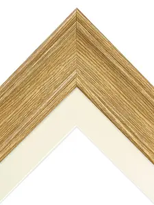 Scandi Oak Frame with Ivory Mount for Image Size 30 x 40 CM