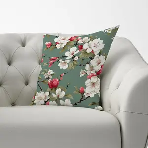 Pink And White Blossom Cushions 33cm x 48cm