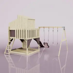 PolarPlay Kids Climbing Tower & Playhouse with Swing and Slide - Swing Jari Rose