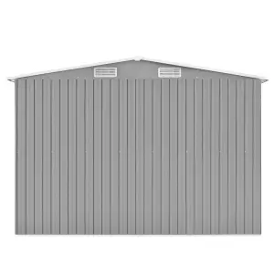 Berkfield Garden Shed 257x298x178 cm Metal Grey