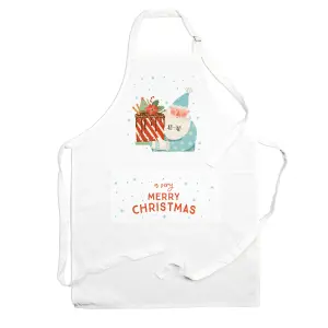 Purely Home Merry Christmas Cake Apron - Kitchen Cooking & Baking Apron Gift