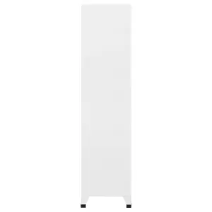 Berkfield Locker Cabinet White 90x45x180 cm Steel