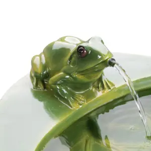 Primrose Frog Cascading Solar Water Feature H64cm