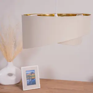 ValueLights Trekan Cream Ceiling Pendant Shade